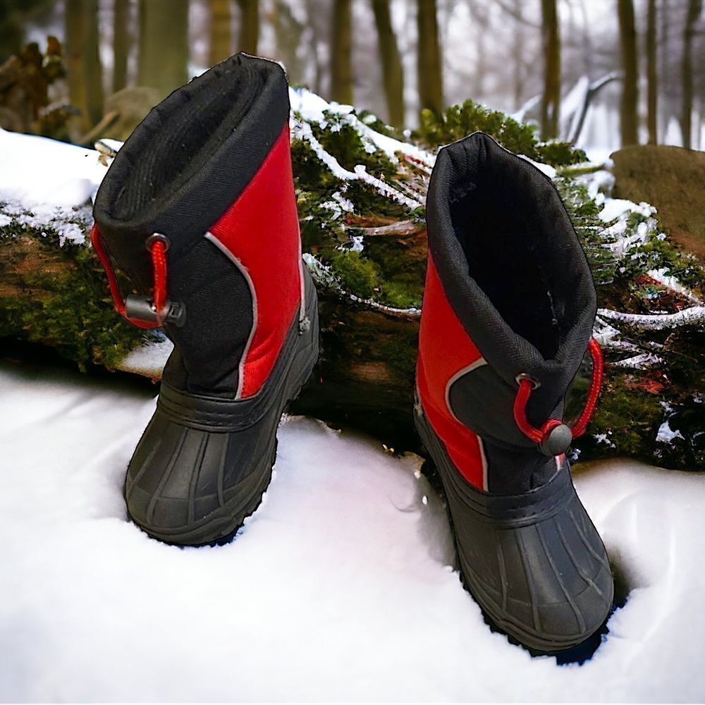 Sporto l Little Boys Snow boots l Black w/ red trim l Size 10 l EUC